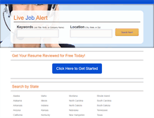 Tablet Screenshot of livejobalert.com